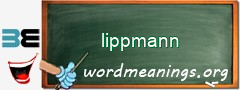 WordMeaning blackboard for lippmann
